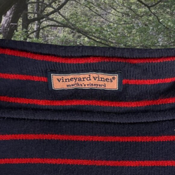 Classic Vinyard Vines Thick Warm Half Zip Pull Over Long Sleeve Sweater Top - Picture 7 of 10